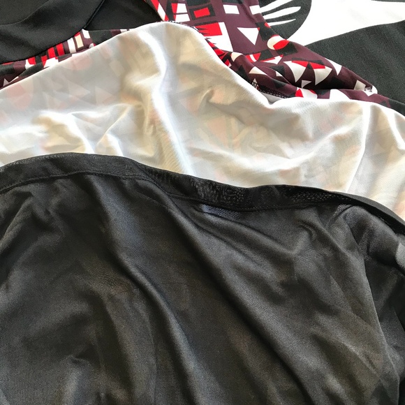 Jete Plus Size Red Brown Black Geometric Dress 2X - Picture 10 of 12